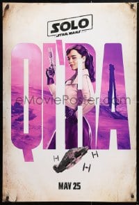 5z875 SOLO teaser DS 1sh 2018 A Star Wars Story, Howard, classic title, sexy Emilia Clarke as Qi'ra!