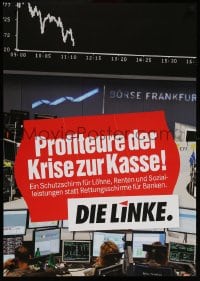 5z387 DIE LINKE 23x33 German special poster 2000s democratic socialist party promo!