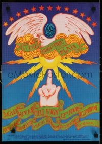 5z152 ELECTRIC FLAG/MAD RIVER/FUGS/13TH FLOOR ELEVATORS 14x20 music poster 1968 Victor Moscoso!