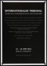 5z411 INTERNATIONAL TRIBUNAL 23x33 German special poster 2013 protest the treatment of refugees!