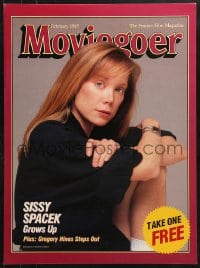 5z430 MOVIEGOER 22x30 special poster February 1985 great image of seated Sissy Spacek!