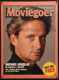 5z431 MOVIEGOER 22x30 special poster January 1986 intense portrait of Michael Douglas!