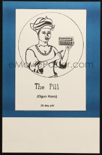 5z440 NIGERIAN BIRTH CONTROL 11x17 Nigerian special poster 1980s woman pointing to pills!