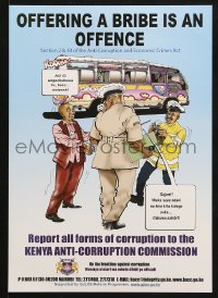 5z443 OFFERING A BRIBE IS AN OFFENCE 12x17 Kenyan special poster 2000s report all forms of corruption!