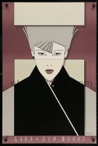 5z448 XABA - NEW WORKS 24x36 special poster 1988 Patrick Nagel-esque art by Xaba!