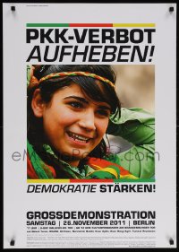 5z450 PKK VERBOT AUFHEBEN 23x33 German special poster 2011 Kurdistan Workers' Party!