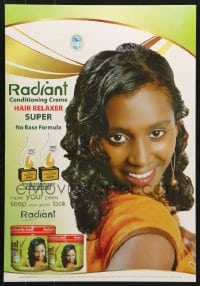5z053 RADIANT 17x24 Ugandan advertising poster 2013 Conditioning Creme Hair Relaxer Super!