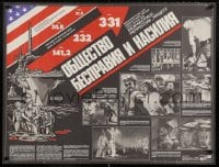 5z470 SOCIETY OF LAWLESSNESS & VIOLENCE 26x34 Russian special poster 1983 condemning America!