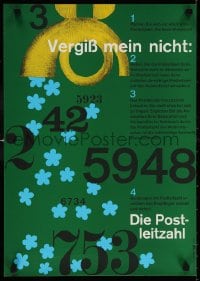 5z488 VERGISS MEIN NICHT 17x23 German special poster 1962 art by Dorothea Fischer-Nosbisch!