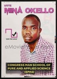 5z490 VOTE MINA OKELLO 13x18 Kenyan special poster 2010s join the wave and vote for him!