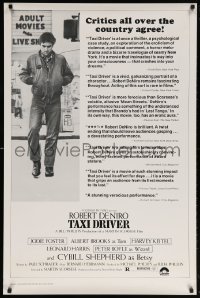 5z914 TAXI DRIVER 1sh 1976 great image of Robert De Niro walking, Martin Scorsese, reviews!