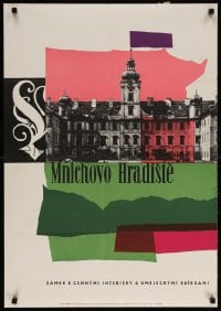 5z075 MNICHOVO HRADISTE 23x33 Czech travel poster 1950s art of the Mnichovo Hradiste Castle!