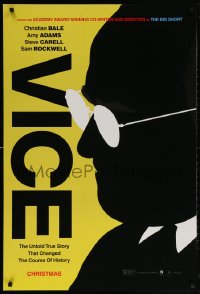 5z961 VICE teaser DS 1sh 2018 Christian Bale in the title role as Vice President Dick Cheney!