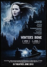 5z975 WINTER'S BONE advance 1sh 2010 Jennifer Lawrence, Missouri Ozarks poverty meth mystery thriller!