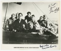 6b694 ACTION IN THE NORTH ATLANTIC signed 8.25x10 REPRO still 1970s by Dane Clark AND Raymond Massey!
