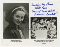 6b587 ADRIANA CASELOTTI signed 8x10.25 publicity still 1990s she voiced Disney's Snow White!