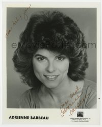6b588 ADRIENNE BARBEAU signed 8x10 publicity still 1980s smiling portrait from her talent agency!