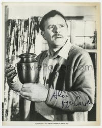 6b232 ALEC MCCOWEN signed 8x10 still 1972 close up holding marijuana urn in Travels with My Aunt!