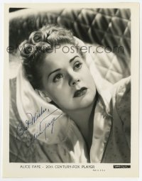 6b234 ALICE FAYE signed 8x10.25 still 1930s 20th Century-Fox studio portrait of the pretty star!