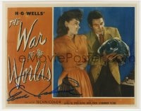6b637 ANN ROBINSON signed color 8x10 REPRO still 1953 LC image w/ Gene Barry in War of the Worlds!