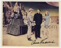 6b638 ANNE FRANCIS signed color 8x10.25 REPRO still 2001 as Altaira with Robby in Forbidden Planet!