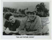 6b244 BEN JOHNSON signed 8x10.25 still 1971 close up with Timothy Bottoms in The Last Picture Show!
