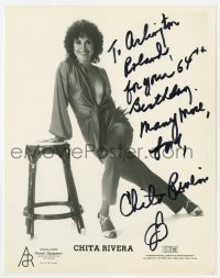 6b598 CHITA RIVERA signed 8x10 publicity still 1981 the actress/singer/dancer later in her career!