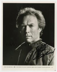 6b740 CLINT EASTWOOD signed 8x10 REPRO still 1990s intense head & shoulders portrait from The Rookie!