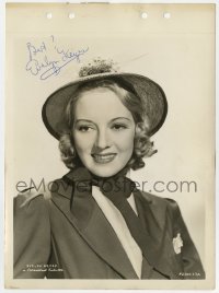 6b283 EVELYN KEYES group of 2 signed 8x11 key book stills 1940s showing the front & back of her!