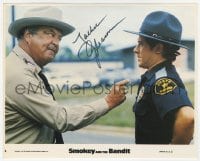 6b305 JACKIE GLEASON signed 8x10 mini LC #1 1977 Sheriff Buford T. Justice in Smokey and the Bandit!