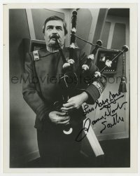 6b805 JAMES DOOHAN signed 8x10 REPRO still 1990s as Scotty playing bagpipes in TV's Star Trek!