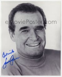 6b807 JAMES GARNER signed 8x10 REPRO still 1990s great smiling portrait late in his career!