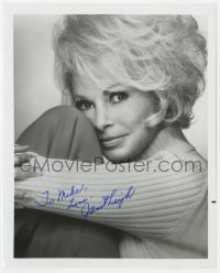 6b813 JANET LEIGH signed 8x10 REPRO still 1980s wonderful close portrait later in her career!