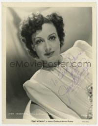6b394 WOMEN signed 8x10.25 still 1939 head & shoulders MGM studio portrait of Joan Crawford!