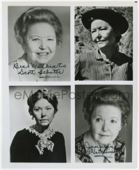 6b841 JOSEPHINE HUTCHINSON signed 8x10 REPRO still 1970s four portraits of the Warner Bros. star!