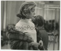 6b861 LAUREN BACALL signed 8x9.5 REPRO 1980s close up wearing fur coat later in her career!