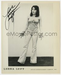 6b618 LORNA LUFT signed 8x10 publicity still 1980s Judy Garland's singer daughter full-length!