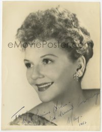 6b341 MARY MARTIN signed deluxe 7.25x9.5 still 1953 great smiling portrait by Editta Sherman!