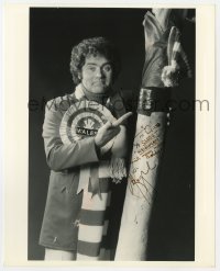 6b622 MAX BOYCE signed 8x10 publicity photo 1980s great portrait of the Welsh singer & comedian!