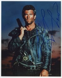 6b676 MEL GIBSON signed color 8x10 REPRO still 1990s best portrait as George Miller's Mad Max!