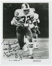 6b624 O.J. SIMPSON signed 8x10 publicity still 1970s when he played football for the Buffalo Bills!