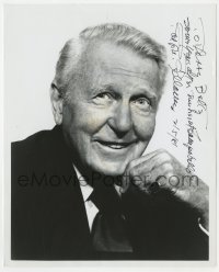 6b933 RALPH BELLAMY signed deluxe 8x10 REPRO still 1981 head & shoulders portrait late in his career!