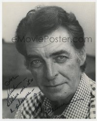 6b955 RORY CALHOUN signed 8x10 REPRO still 1980s head & shoulders portrait later in his career!