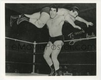 6b962 SAMSON BURKE signed 8x10 REPRO still 1980s the professional body builder in wrestling ring!