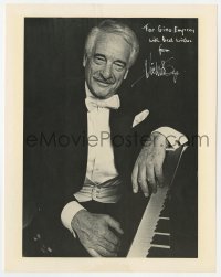 6b988 VICTOR BORGE signed 8x10 REPRO still 1980s close portrait of the Danish composer by piano!