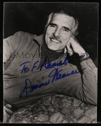 6b405 DENNIS WEAVER signed 4x5 photo 1980s can be framed with the included issue of TV Guide!
