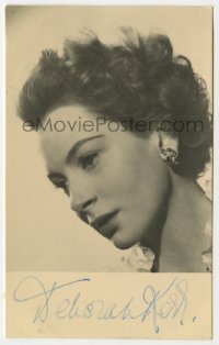 6b450 DEBORAH KERR signed 3x6 fan photo 1950s super close portrait of the Scottish leading lady!