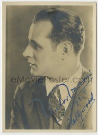 6b465 VICTOR VARCONI signed deluxe 5x7 fan photo 1924 profile portrait of the European actor!