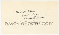 6b466 ALEC GUINNESS signed 3x5 index card 1982 it can be framed & displayed with a repro still!