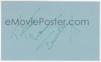 6b481 DORIS DAY signed 3x5 index card 1980s it can be framed & displayed with a repro still!